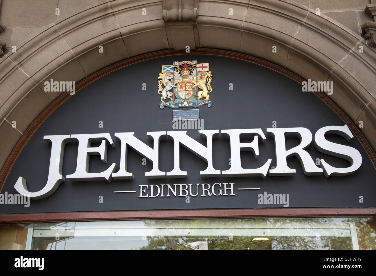 Jenners Department Store Panneau ; ; ; l'Europe Ecosse Edimbourg Banque D'Images