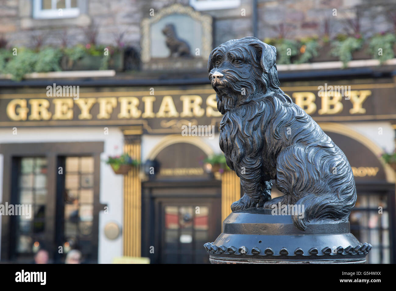 Kampa Statue Chien, Édimbourg, Écosse Banque D'Images