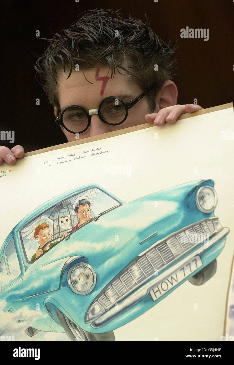 Harry Potter une aquarelle originale de réalisations artistiques en vente Banque D'Images