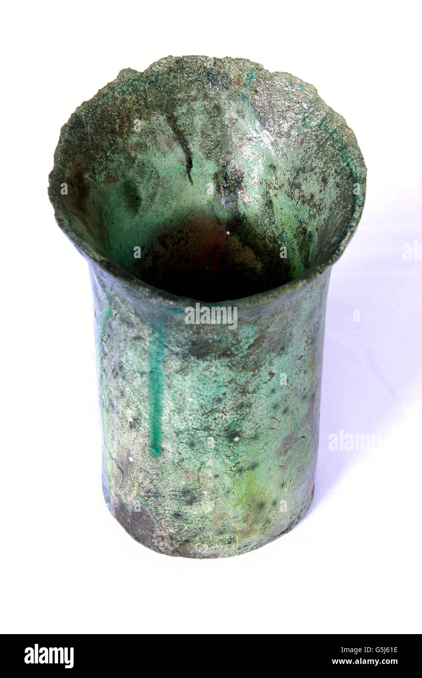 Pot en céramique poterie cuisson Raku vase Banque D'Images