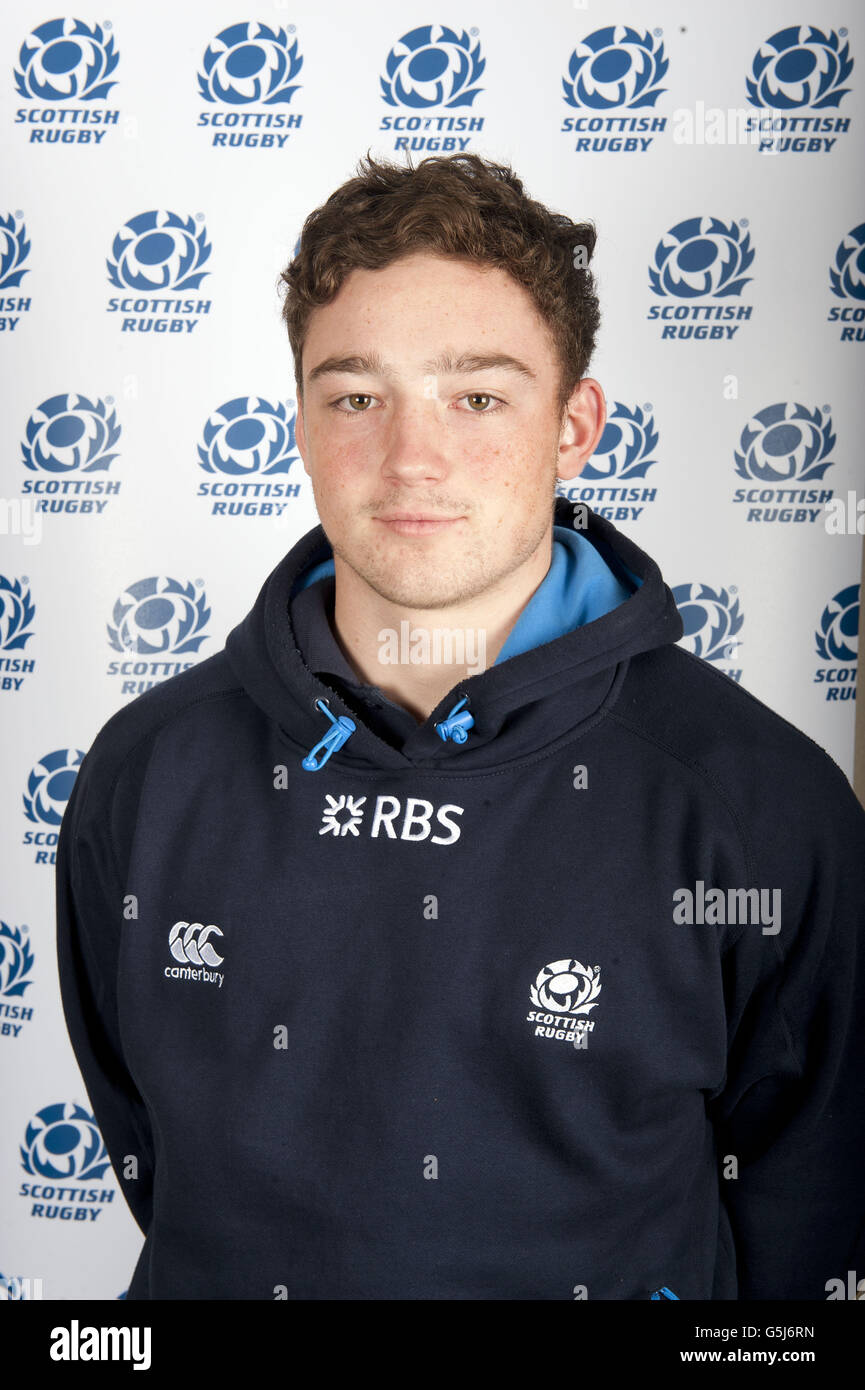 Rugby Union - Scotland U18's Photocall. Richard Taylor (Melrose / Loretto School) Banque D'Images