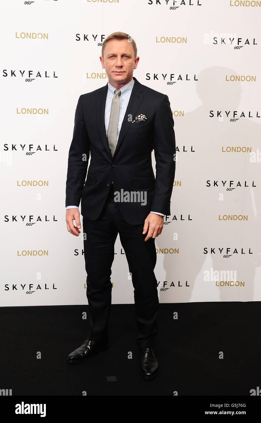 Photocall Skyfall - Londres.Daniel Craig à un photocall pour le nouveau film James Bond Skyfall à l'hôtel Dorchester de Londres. Banque D'Images