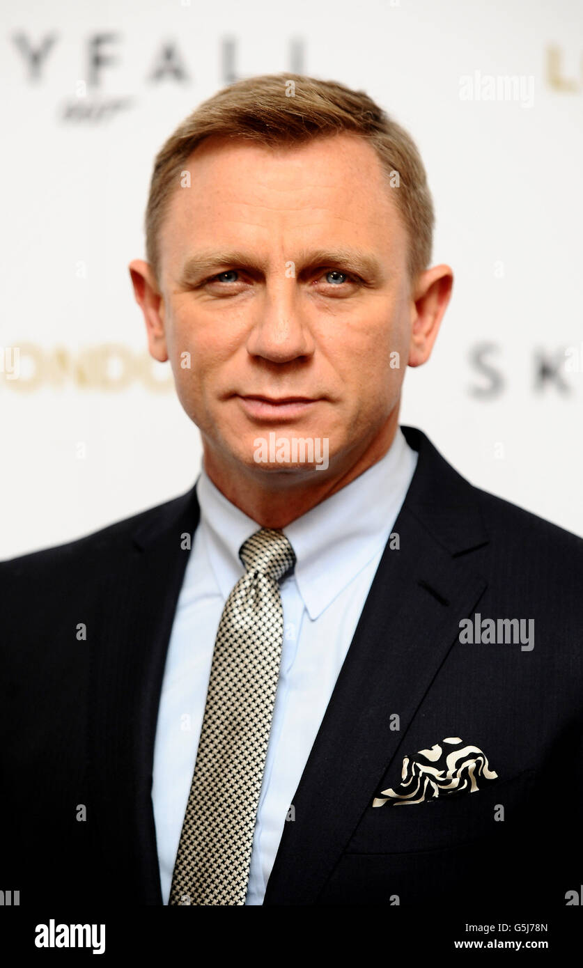 Daniel Craig à un photocall pour le nouveau film James Bond Skyfall à l'hôtel Dorchester de Londres. Banque D'Images