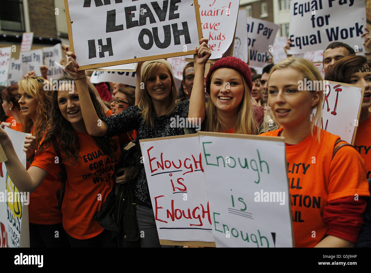 Protestation des enseignants irlandais Banque D'Images