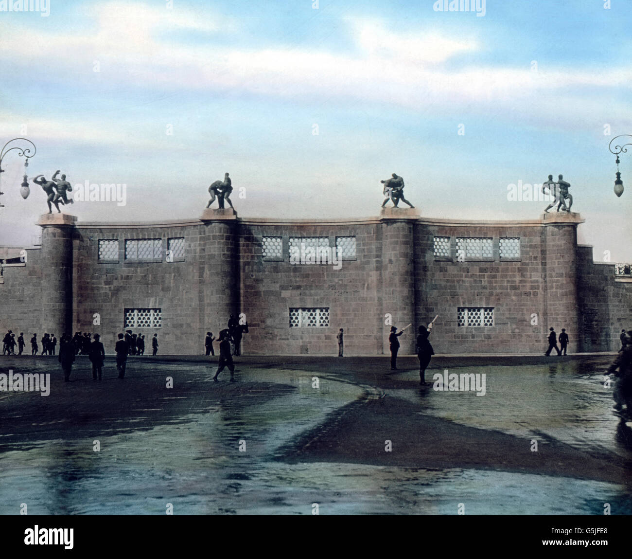 Platz am Stadion Mussolini en Rom, Italie 1930 er Jahre. Square près de la stade Mussolini à Rome, Italie 1930. Banque D'Images