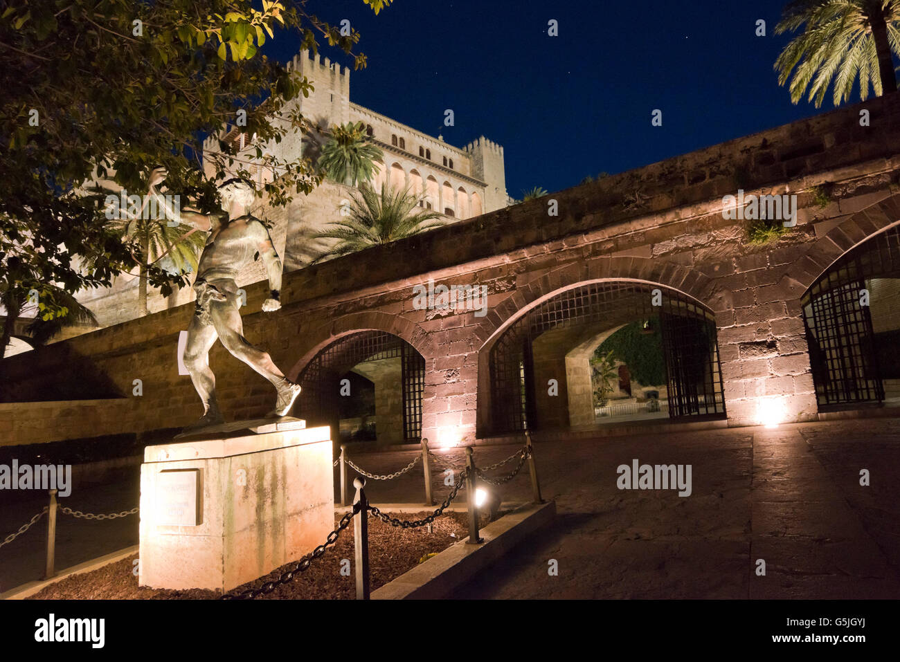 Vue horizontale de s' Hort del Rey ou le jardin du roi à Palma, Majorque. Banque D'Images