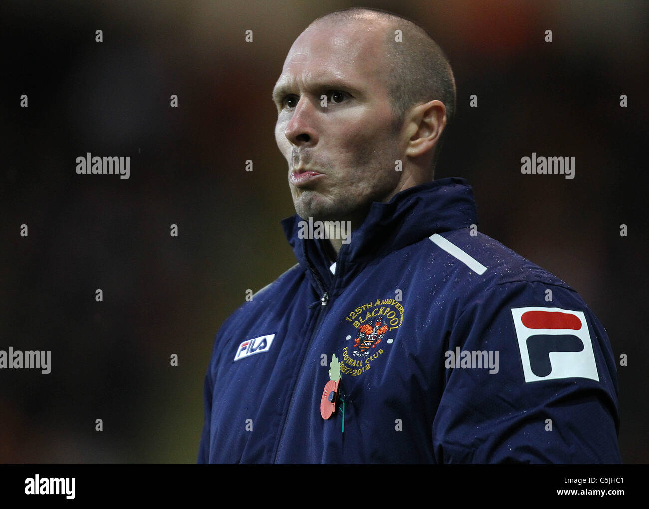 Michael Appleton, le nouveau directeur de Blackpool, lors du match de championnat de la npower football League à Bloomfield Road, Blackpool. Banque D'Images