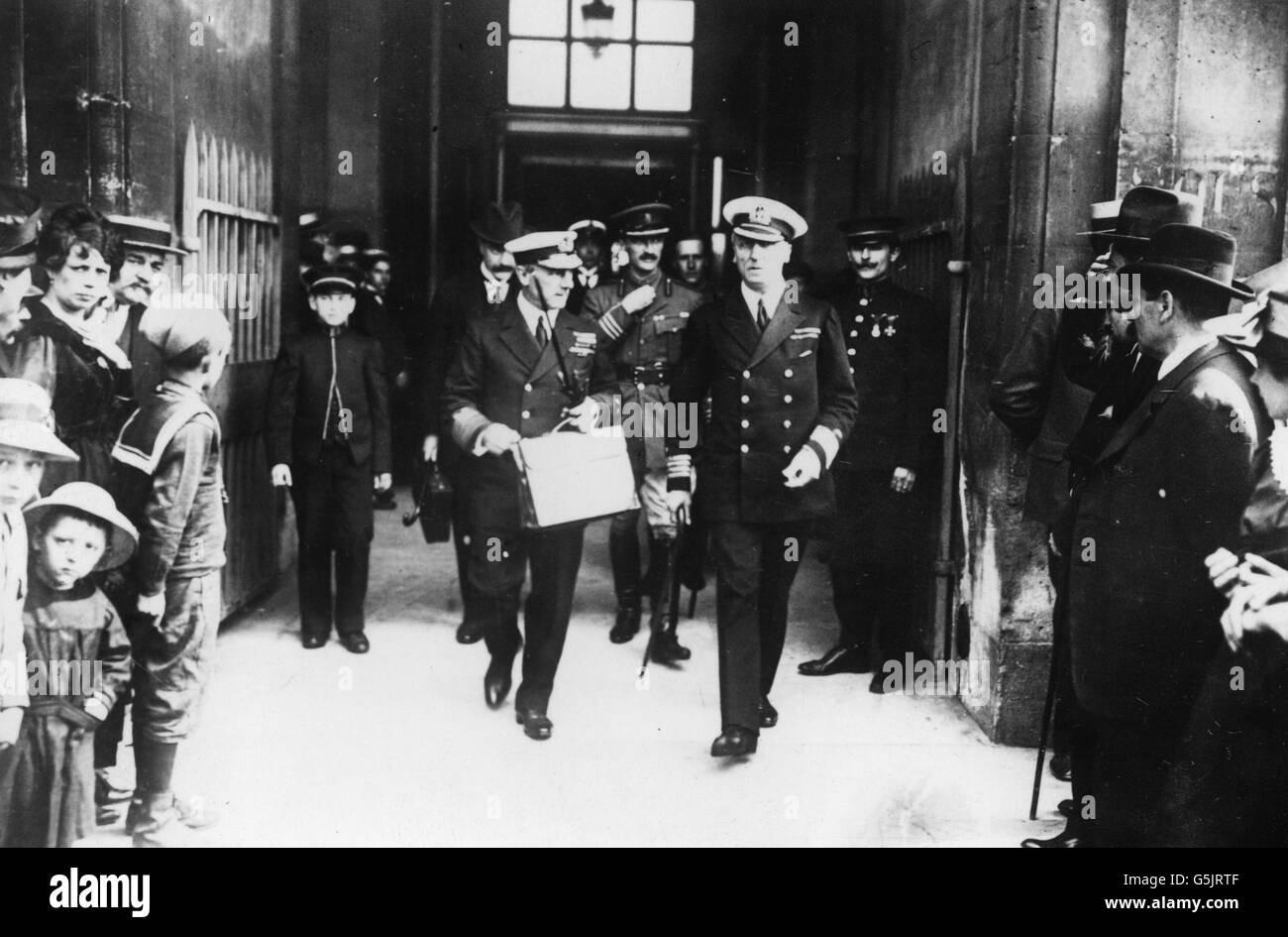 L'amiral John Jellicoe arrive pour la Conférence des alliés sur la guerre à Paris. *balayage basse résolution - balayage haute résolution sur demande Banque D'Images