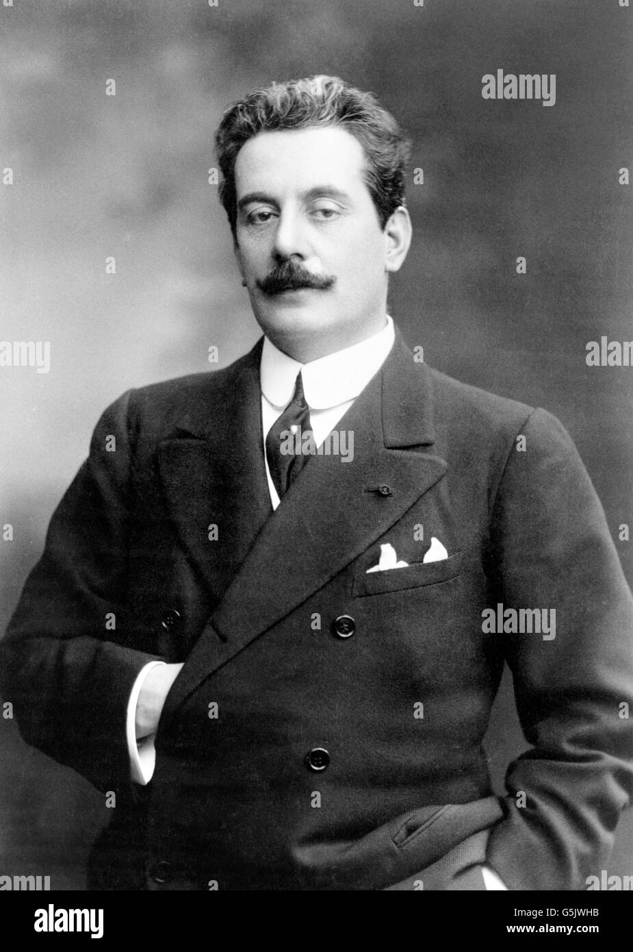 Puccini. Portrait de Giacomo Antonio Domenico Michele Secondo Maria Puccini (1858-1924), c.1908. Banque D'Images