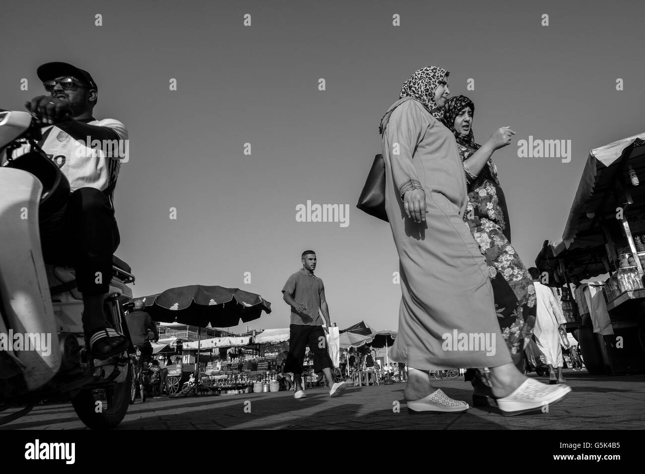 Le Maroc, Marrakech, place Djemaa el Fna Banque D'Images