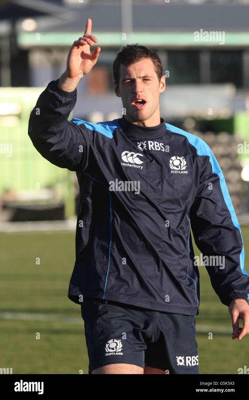 Rugby Union - EMC Test - Ecosse contre Nouvelle-Zélande - Scotland Training - Murrayfield.Tim visser en Écosse lors d'une session d'entraînement à Murrayfield, Édimbourg. Banque D'Images