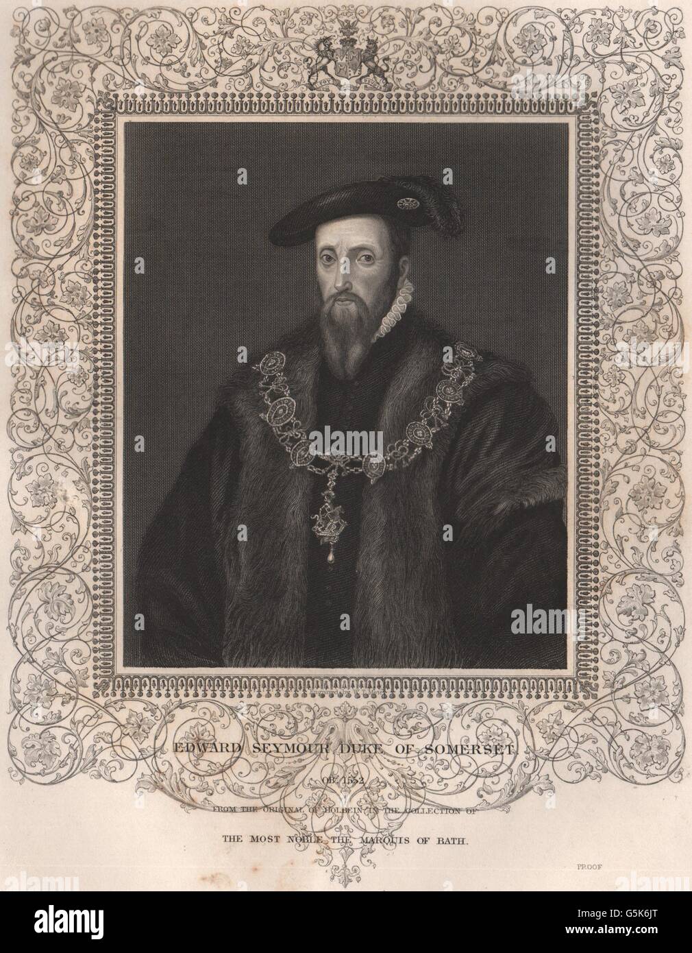 L'histoire britannique : Edward Seymour, duc de Somerset. TALLIS, ancien 1853 Banque D'Images