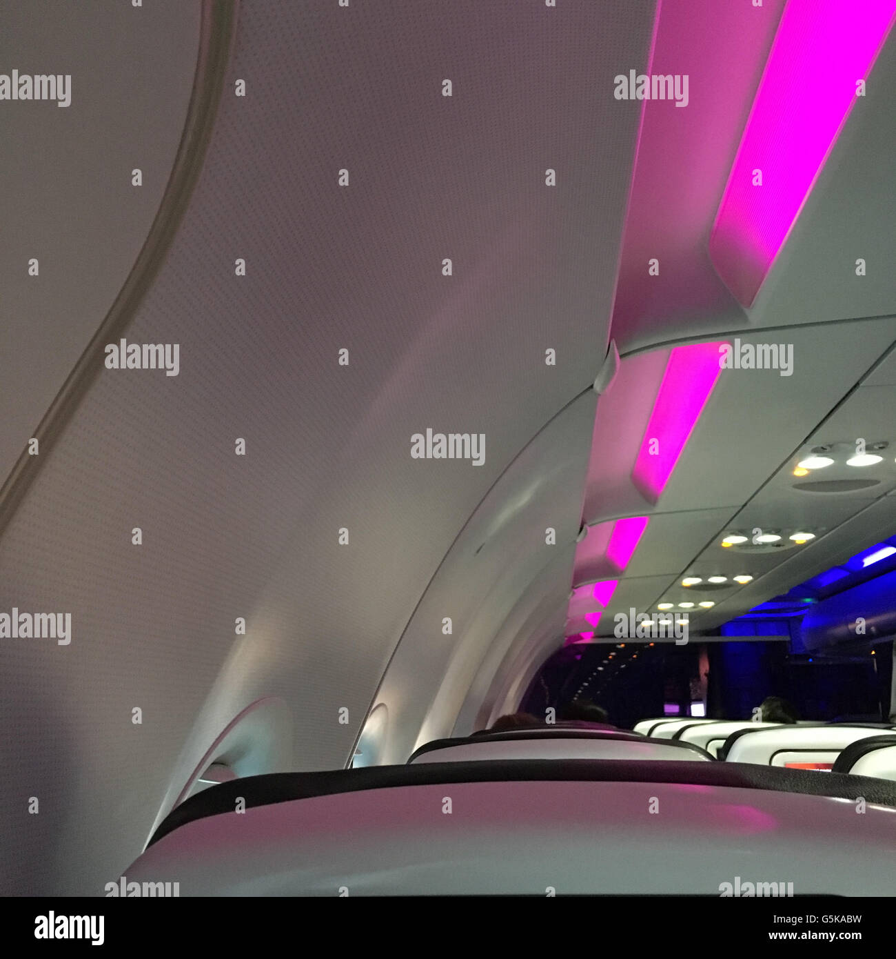 Des sièges vides en avion - Image de stock capturée avec un smartphone