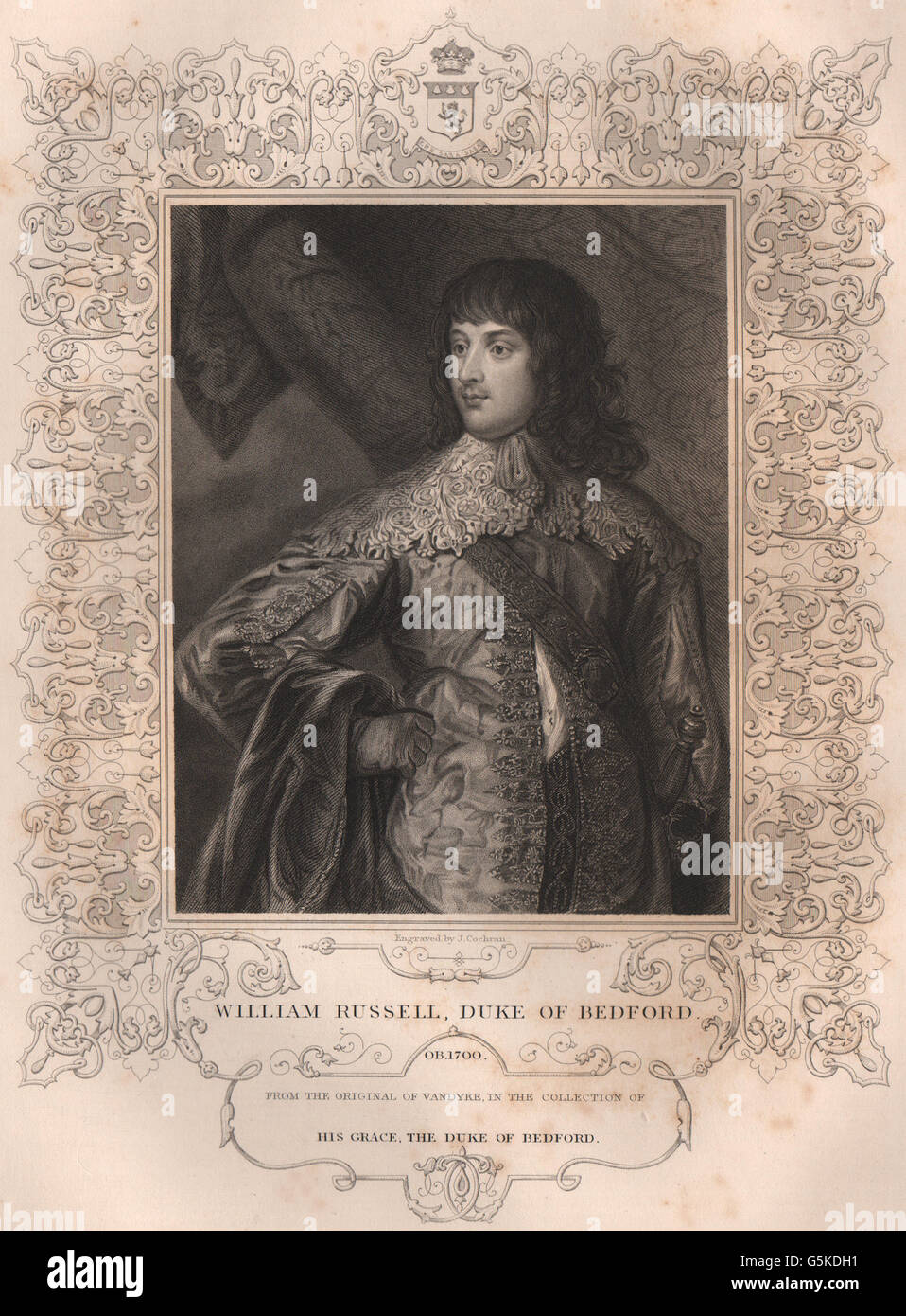 L'histoire britannique : William Russell, duc de Bedford. TALLIS, ancien 1853 Banque D'Images