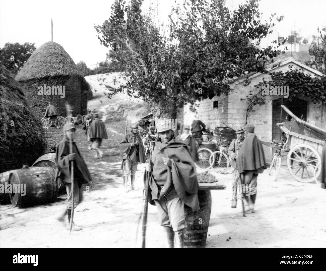 Troupes italiennes pendant la première Guerre mondiale (1914-1918). Banque D'Images