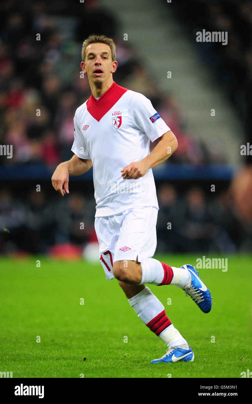 Football - UEFA Champions League - Groupe F - Bayern Munich / Lille - Allianz Arena.Benoit Pedretti, Lille Banque D'Images