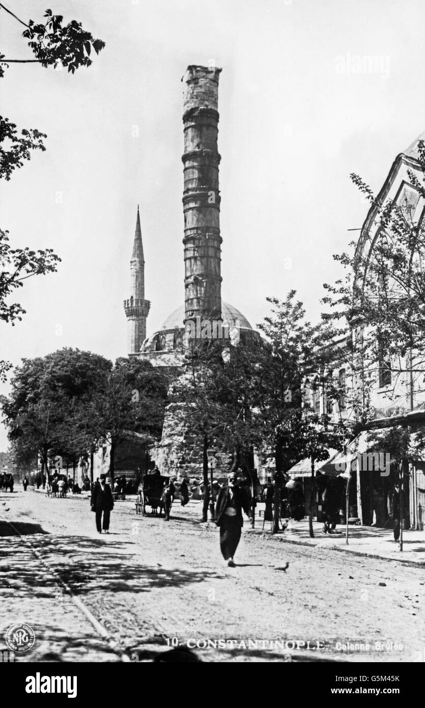 Voir aus dem Konstantinopel des 19. Jahrhunderts. Scène de Constantinople du 19e siècle. Banque D'Images