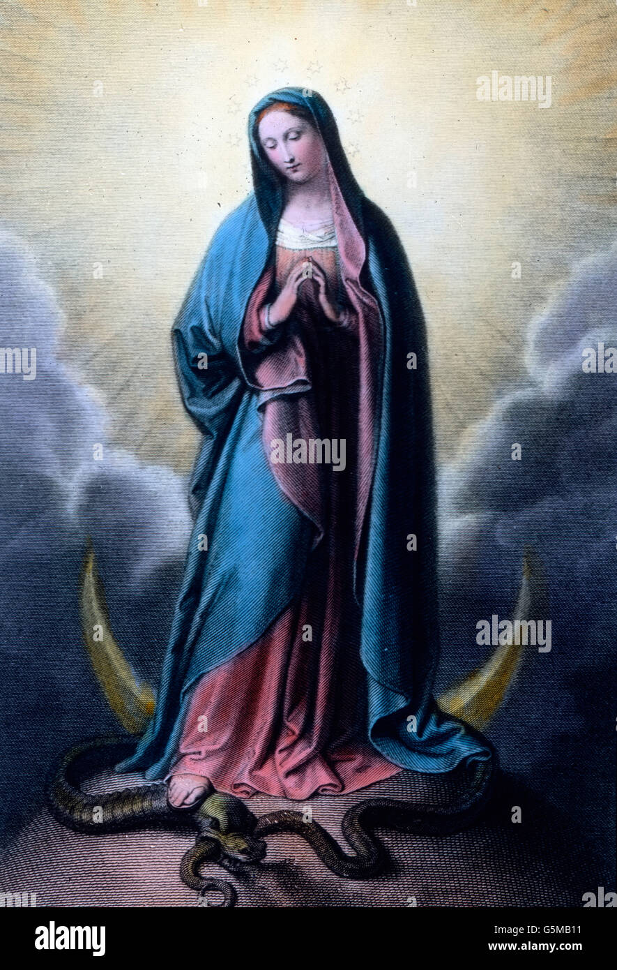 Heilige Jungfrau Mutter Maria. Sainte Vierge Marie. Banque D'Images