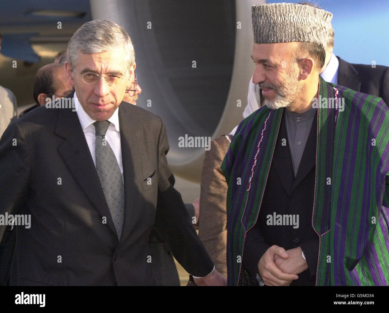 Hamid Karzaï Visite Banque D'Images