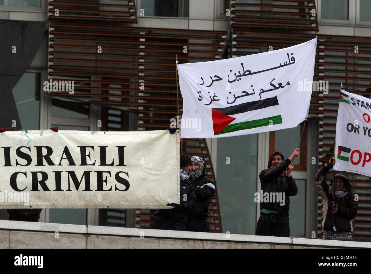 Protestation Gaza à Édimbourg Banque D'Images