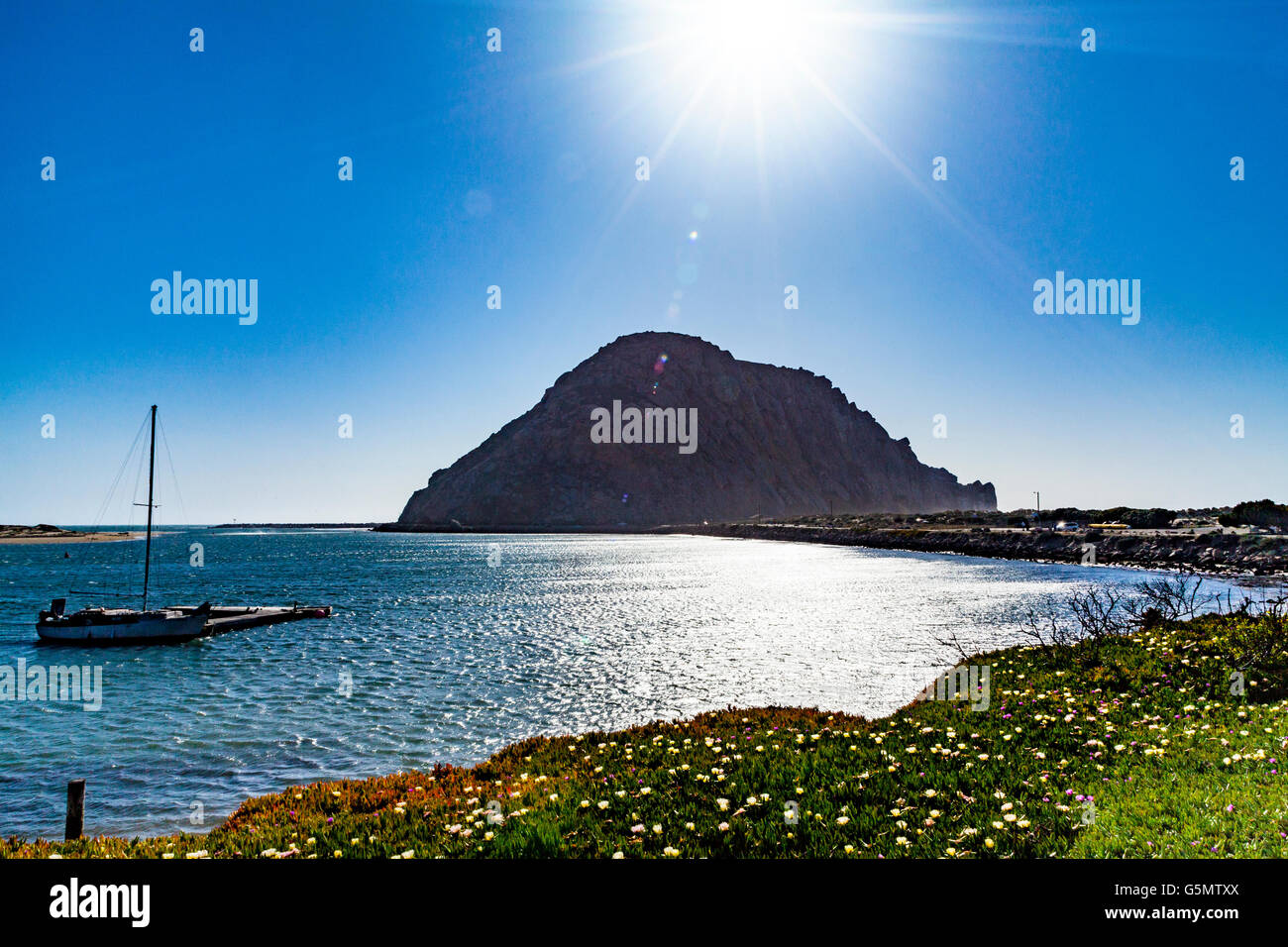 Morro Rock à Morro Bay, Californie Banque D'Images