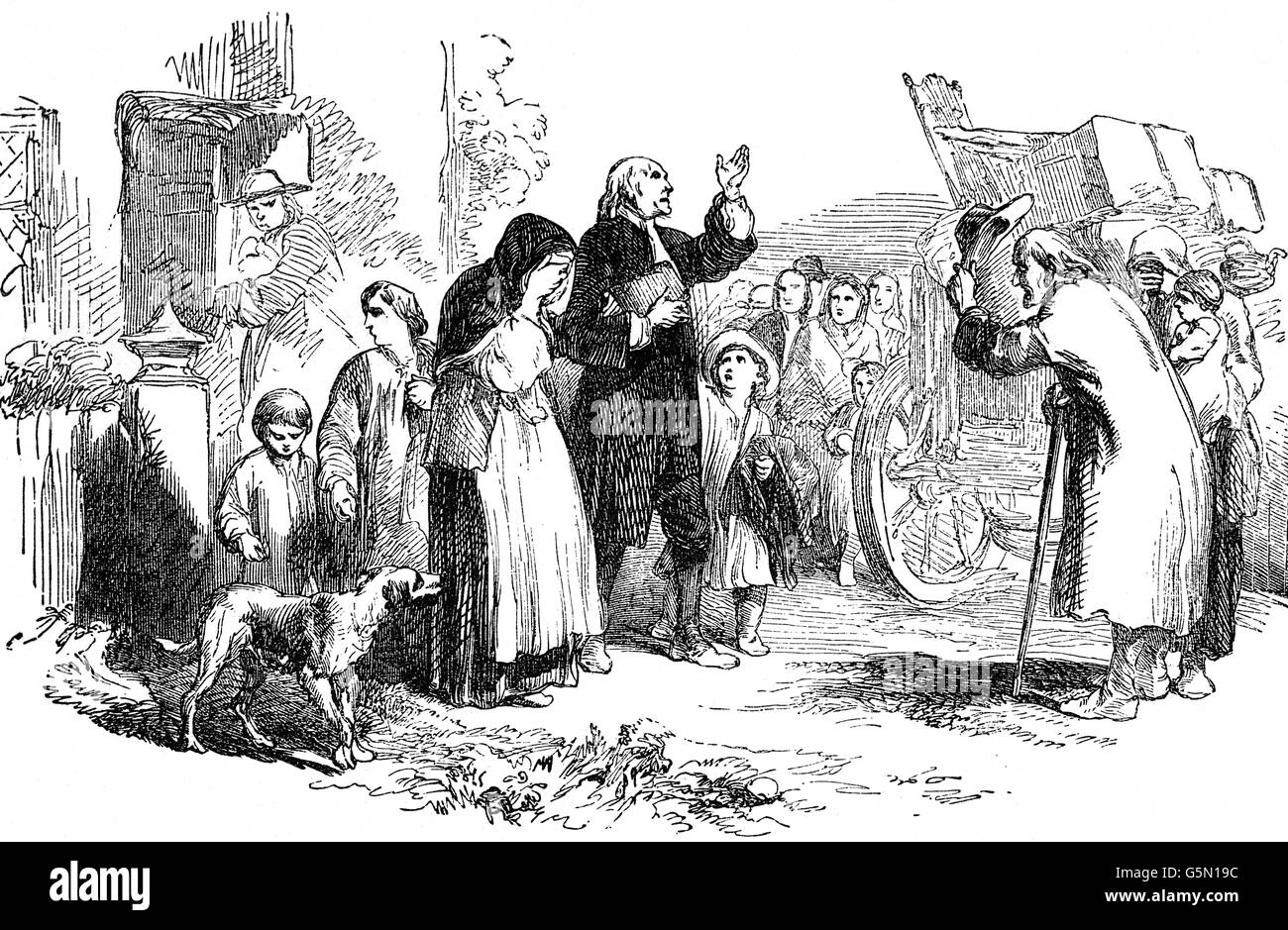 Le Grand a suivi l'éjection Loi d'uniformité 1662 en Angleterre, le jour de la Saint-Barthélemy (24 août). Deux mille ministres puritains ont été forcés de quitter leurs positions par le clergé de l'Église d'Angleterre, à la suite des changements après le rétablissement au pouvoir de Charles II. Banque D'Images