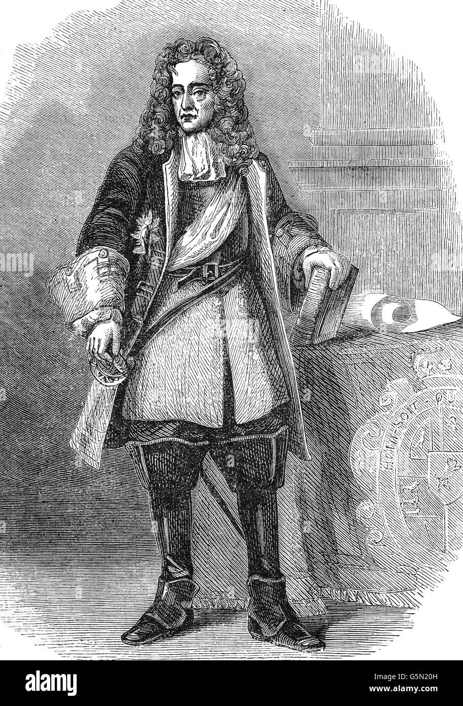 Guillaume d'Orange ou Guillaume III (1650 - 1702) des Pays-Bas est devenu roi d'Angleterre, l'Irlande et l'Écosse à partir de 1689 jusqu'à sa mort. Après James II a tenté de fuir, de la Chambre des communes, avec une majorité Whig, résolu que le trône était vacant et que c'était plus sûr si la règle était protestante. Banque D'Images