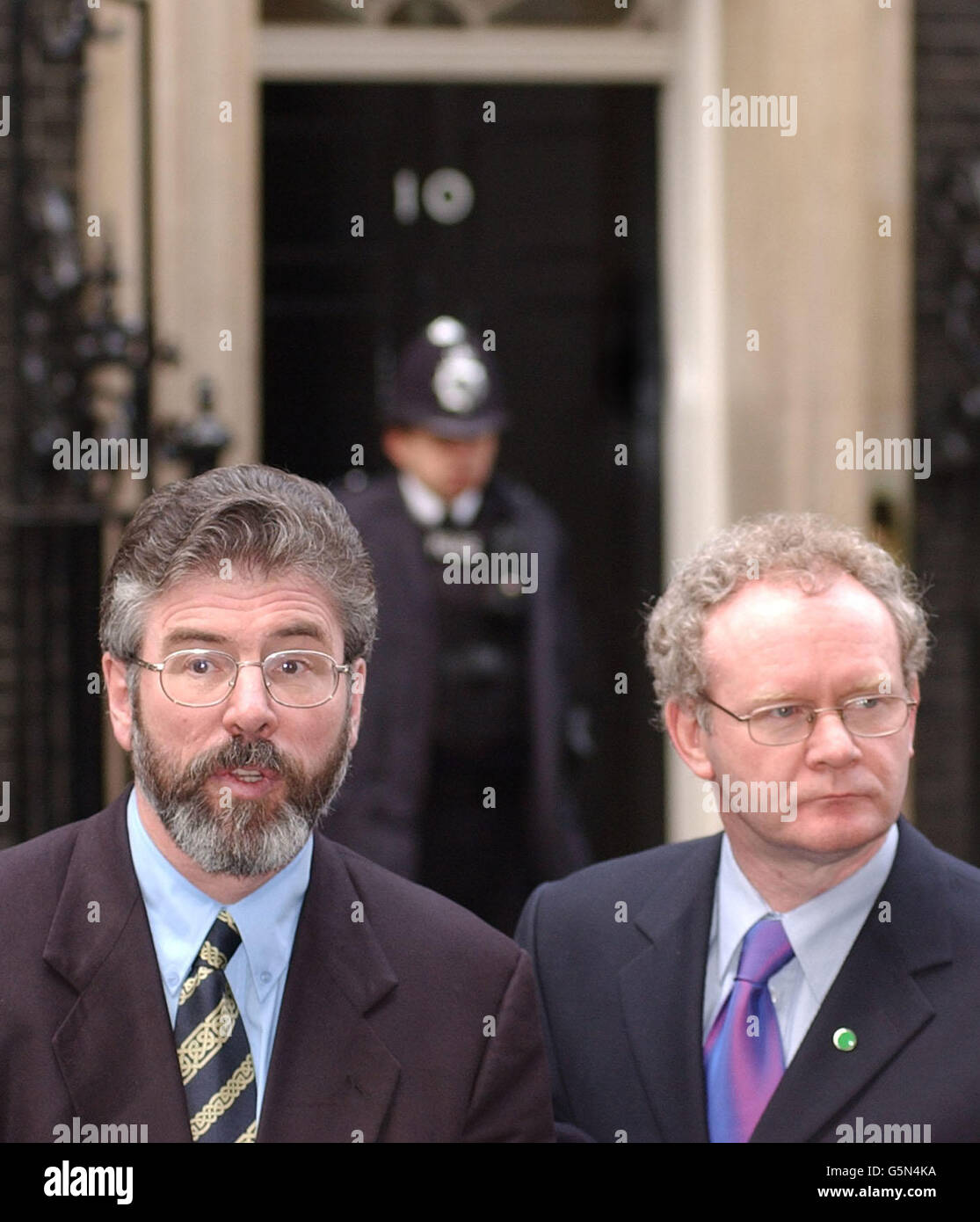 Le Sinn Fein, Gerry Adams McGuinness Banque D'Images