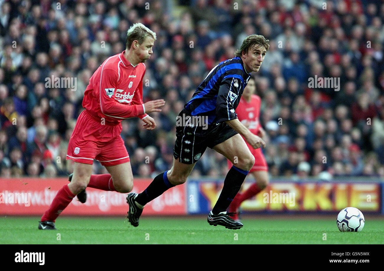 Middlesbrough - Alain Boksic en action dans la F.A. Barclaycard jeu de Premiership entre Liverpool et Middlesbrough à Anfield, Liverpool. Photo David Davies. Banque D'Images