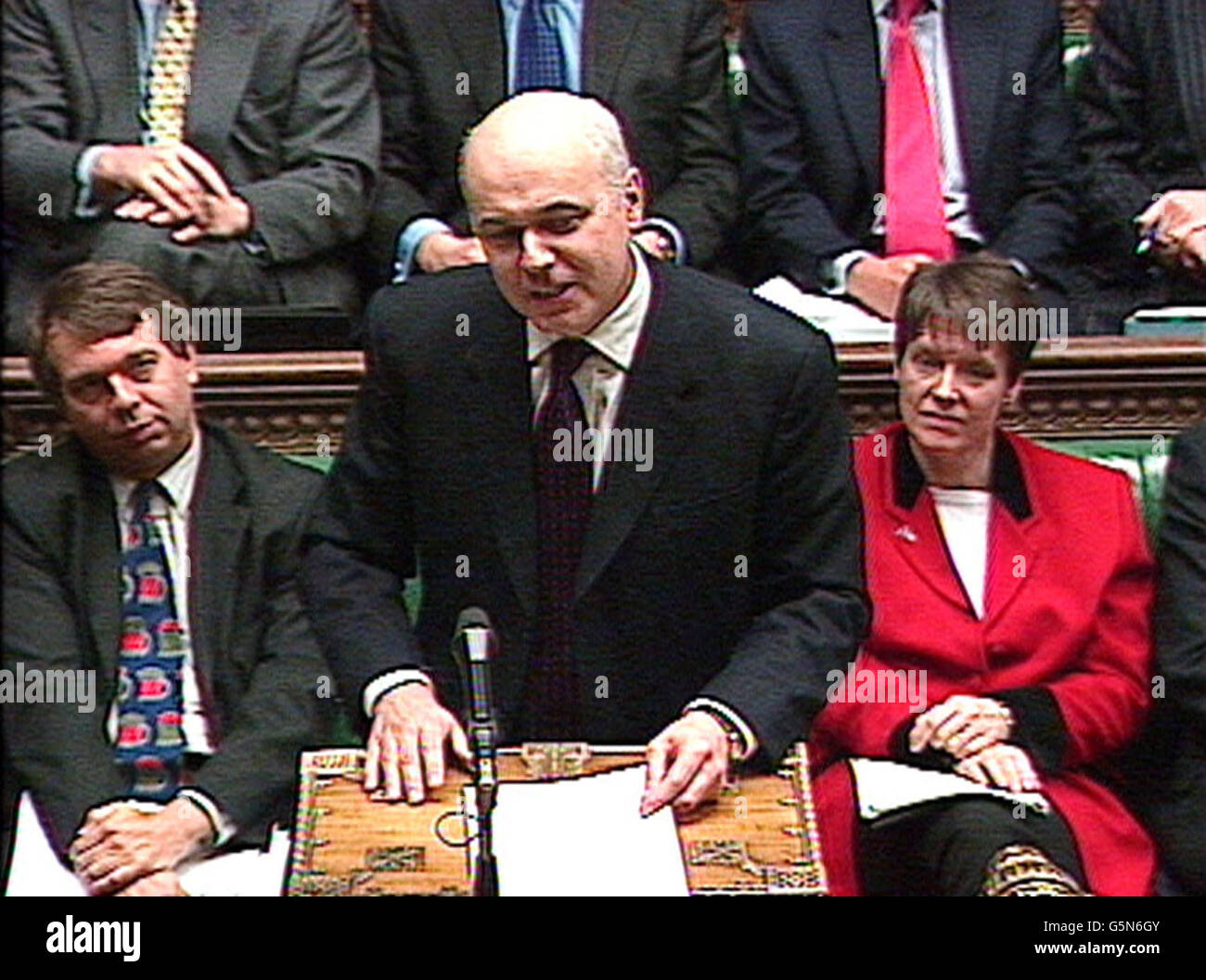 Le chef de l'opposition Iain Duncan Smith pendant les questions du premier ministre à la Chambre des communes, dans le centre de Londres. Banque D'Images