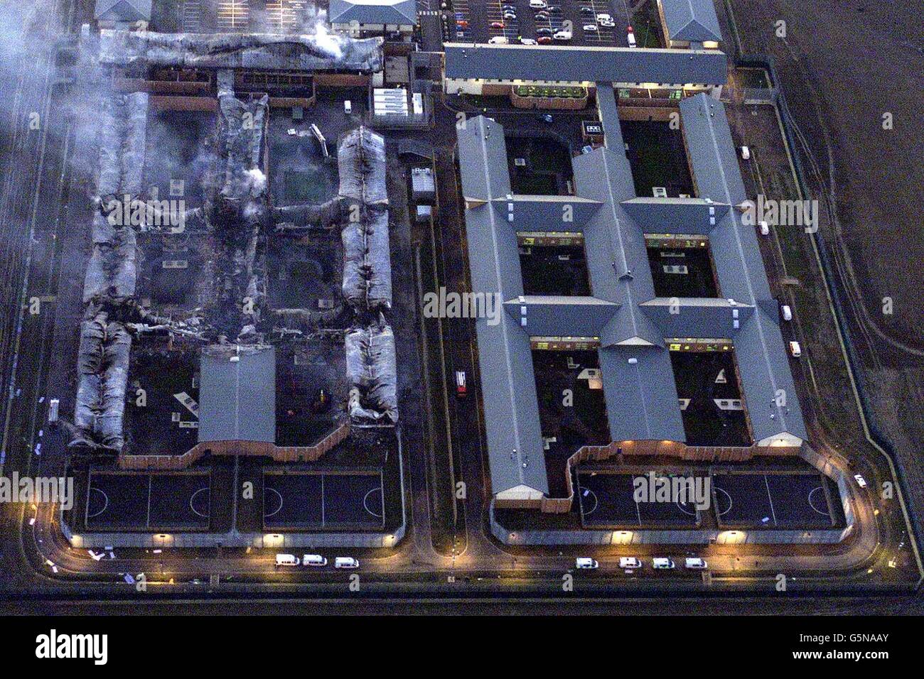 Incendie de l’asile Banque D'Images