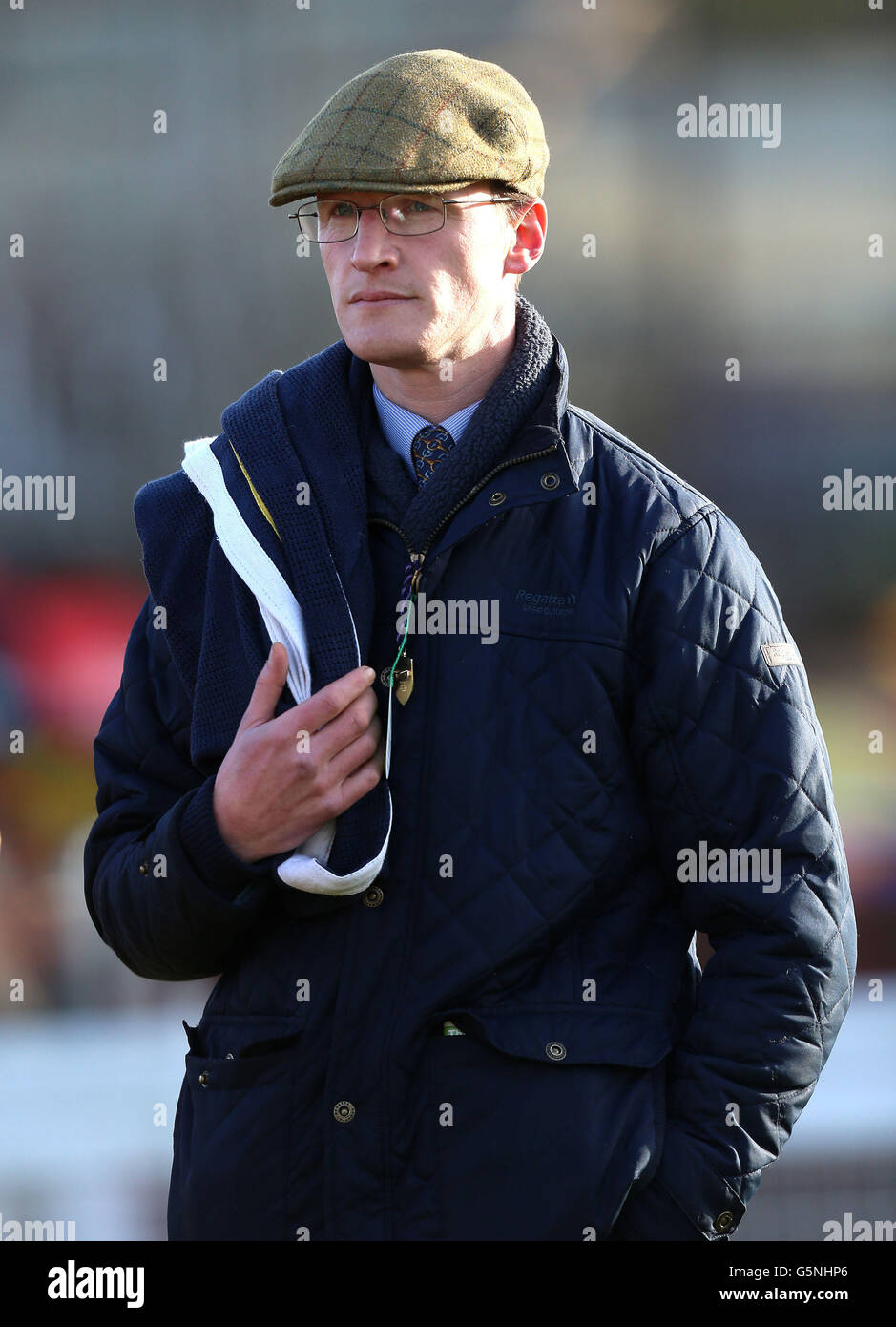 Nick Mitchell formateur pendant la deuxième journée de la rencontre internationale à Cheltenham Racecourse, Cheltenham. Banque D'Images