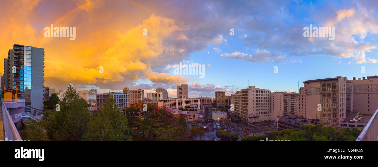 Vue panoramique du centre-ville de Los Angeles Banque D'Images