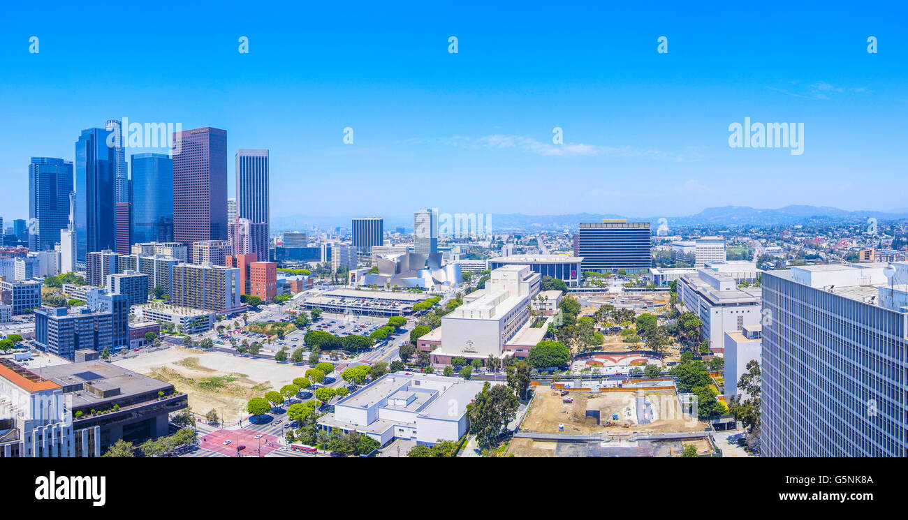 Vue panoramique du centre-ville de Los Angeles Banque D'Images