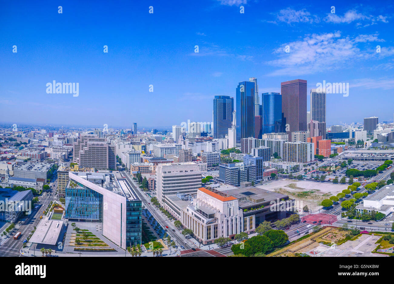 Vue panoramique du centre-ville de Los Angeles Banque D'Images