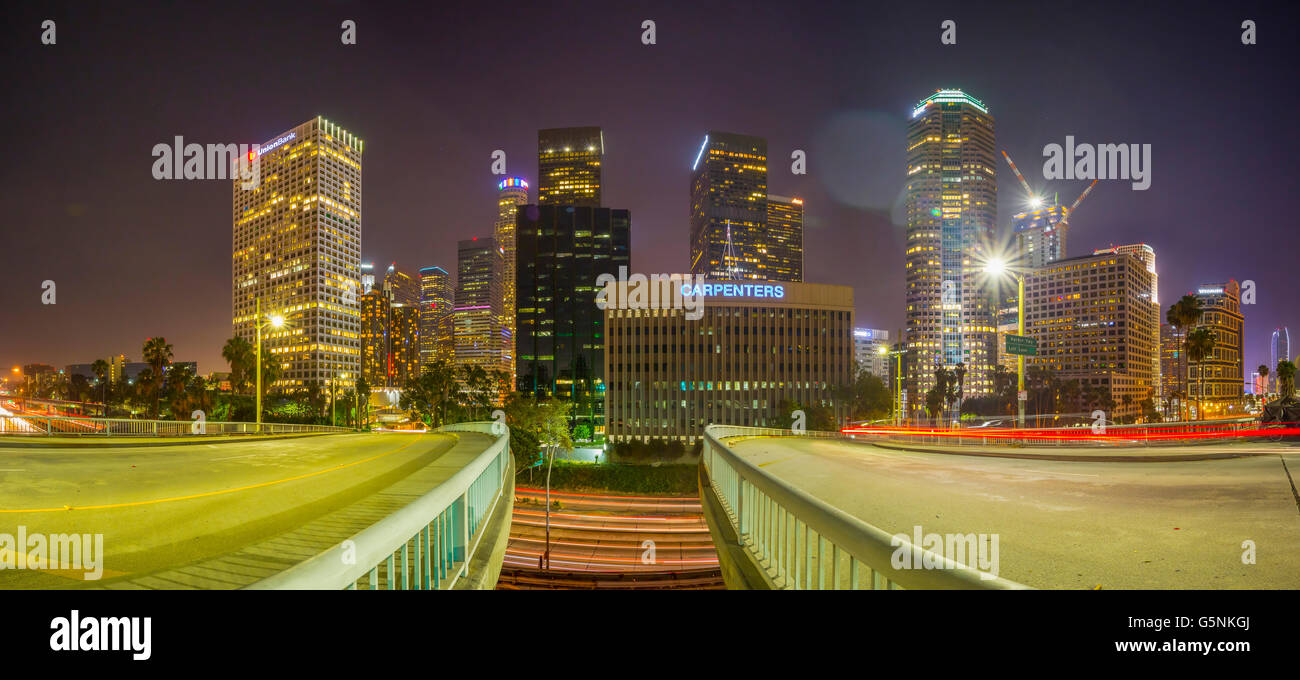Vue panoramique du centre-ville de Los Angeles Banque D'Images