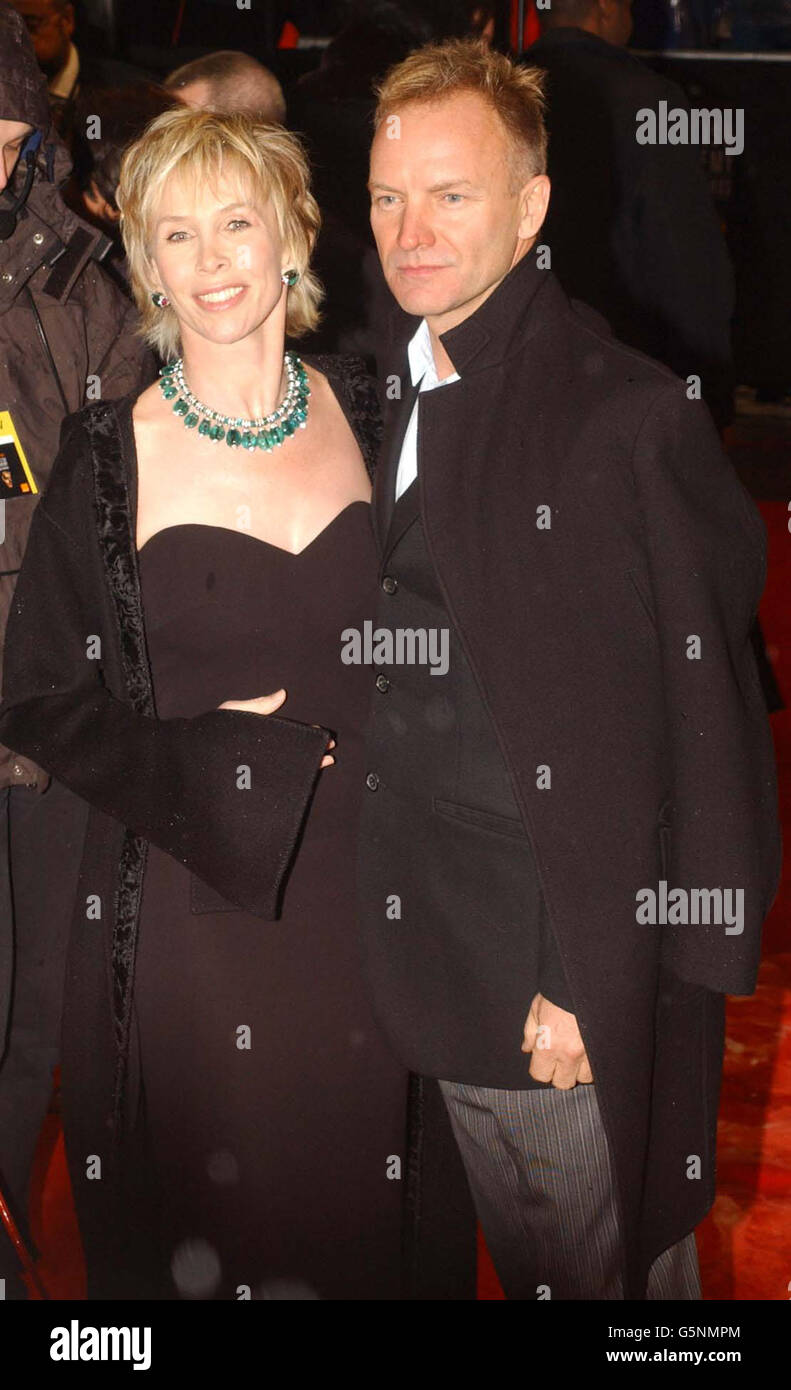 Sting et Trudie BAFTAs ORANGE Banque D'Images