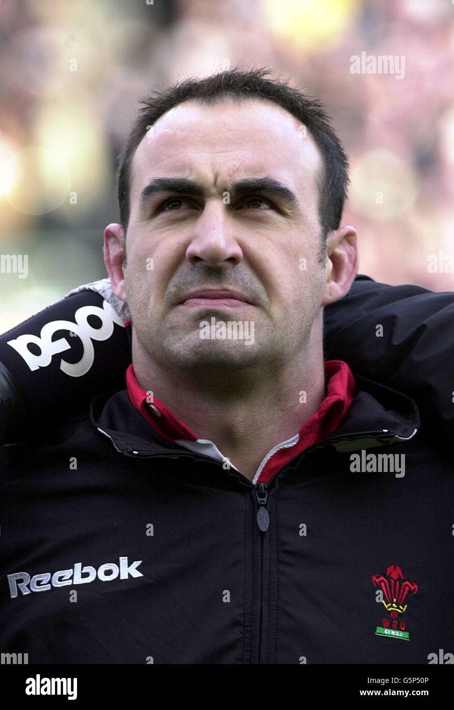 RUGBYU Wyatt.Le joueur du pays de Galles Chris Wyatt, avant le match des six Nations contre la France au Millennium Stadium de Cardiff. Banque D'Images