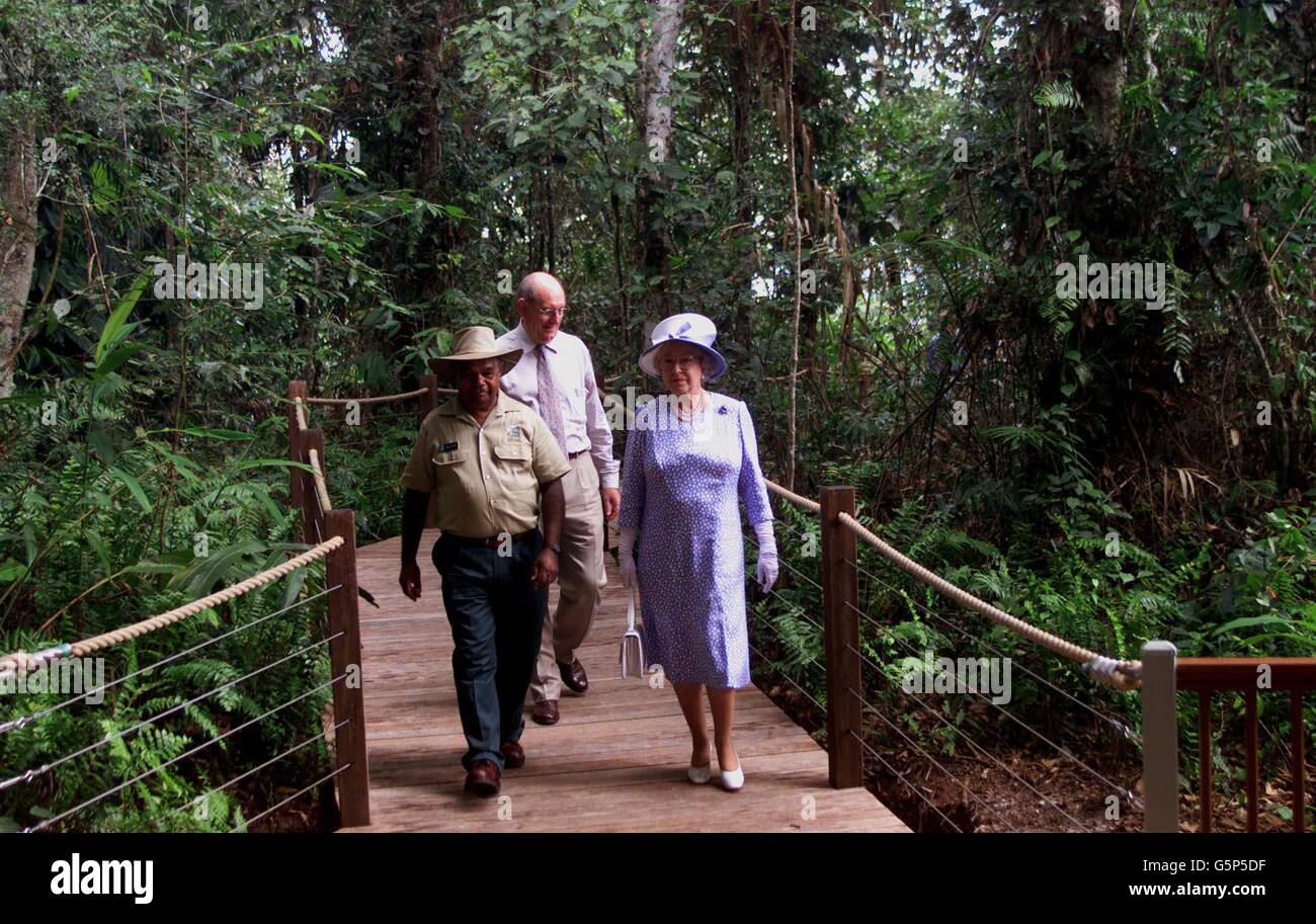 Image - La reine Elizabeth II visite en Australie Banque D'Images