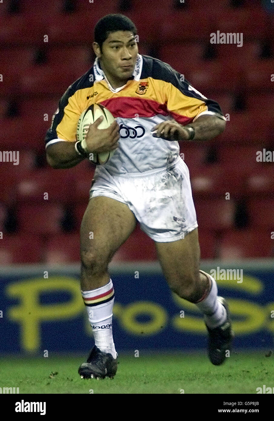 RUGBYL Vainikola.Bradford Bulls Lesley Vainikola lors du match de Tetley Bitter Super League contre Wigan au stade JJB, Wigan. Banque D'Images