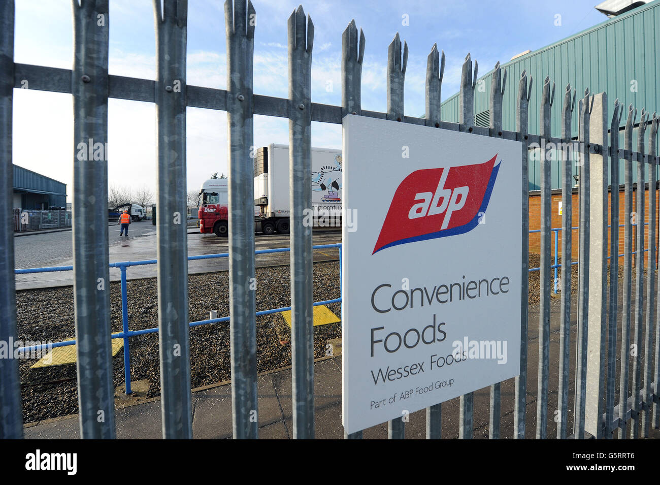 L'usine ABP Foods de Leeming Bar, dans le North Yorkshire. Les fournisseurs d'Europe continentale sont soupçonnés d'être la source de viande de cheval trouvée dans les produits du boeuf, a affirmé une entreprise de transformation. Banque D'Images