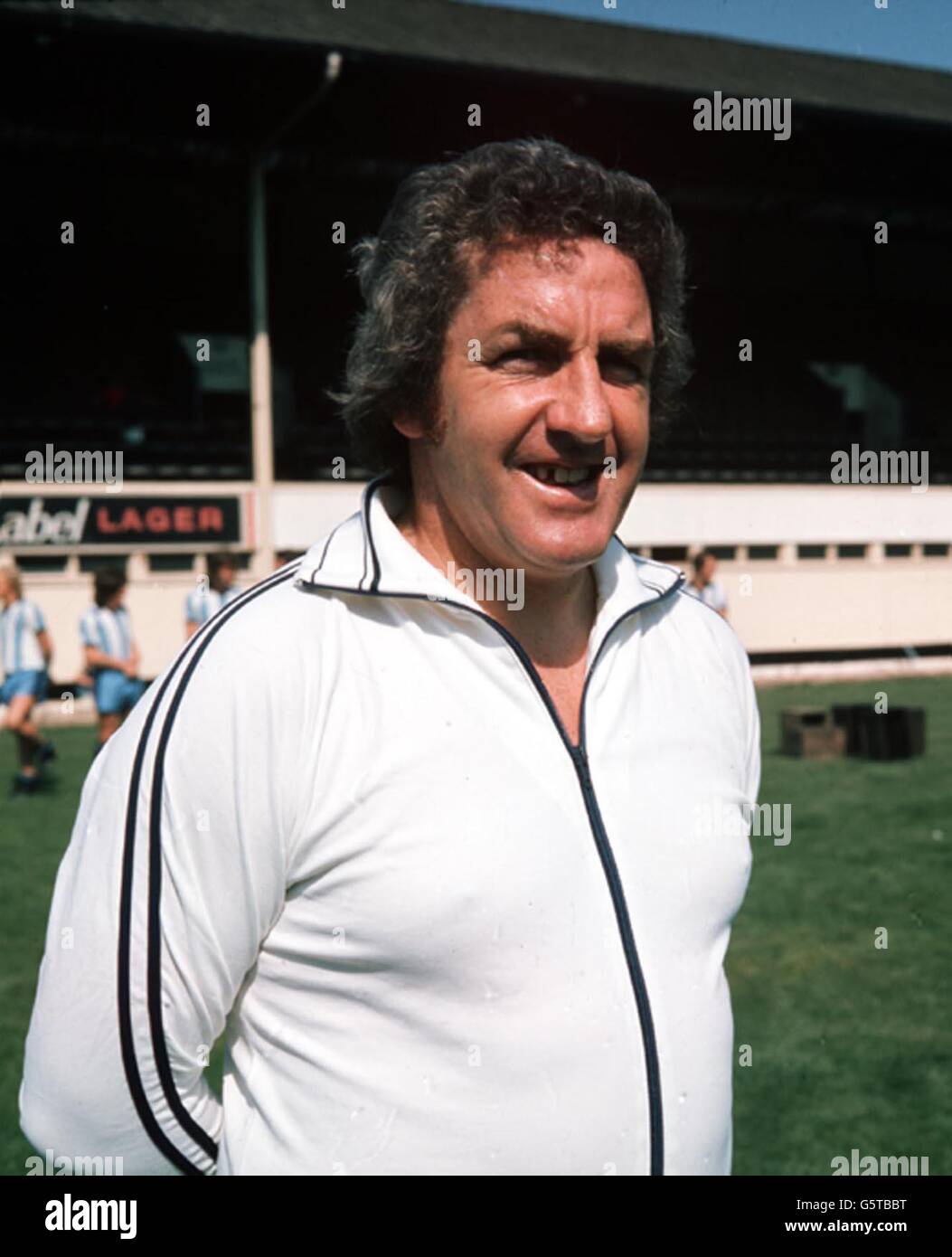 Dave Mackay/Derby 1975.Directeur du club de football du comté de Derby, Dave Mackay, 1975. Banque D'Images