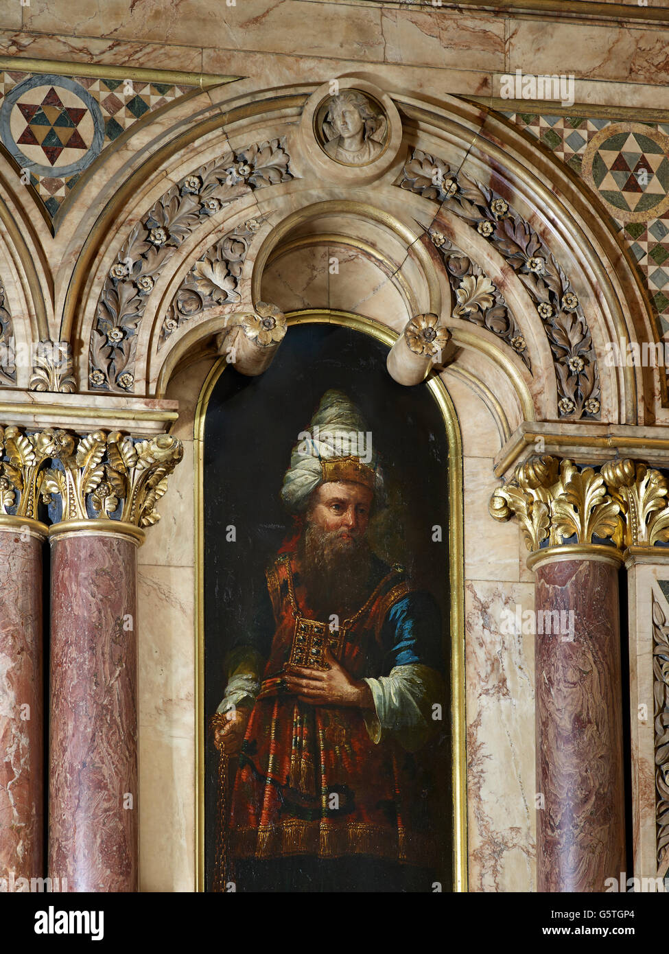 St Michael Cornhill, église dans la ville de Londres, la peinture d'Aaron par Robert Streeter Banque D'Images