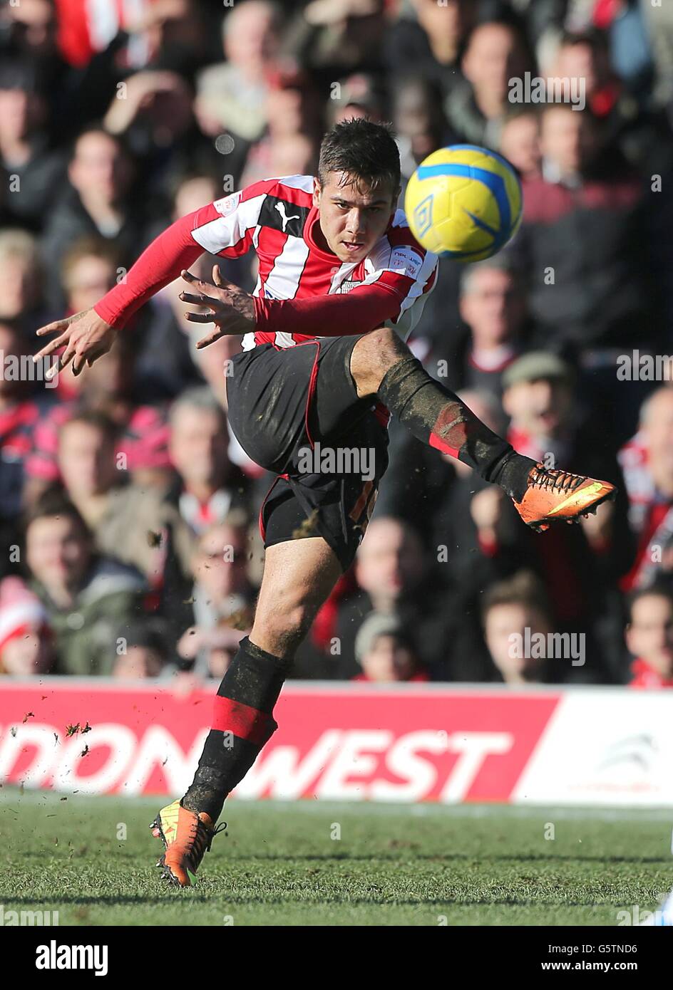 Football - FA Cup - quatrième tour - Brentford / Chelsea - Griffin Park. Harry Forrester, Brentford Banque D'Images