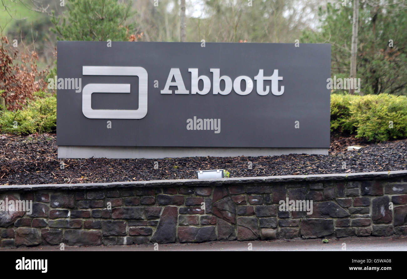 Une vue d'ensemble de l'usine Abbott Healthcare Nutrition de Cootehill Co Monaghan. Banque D'Images