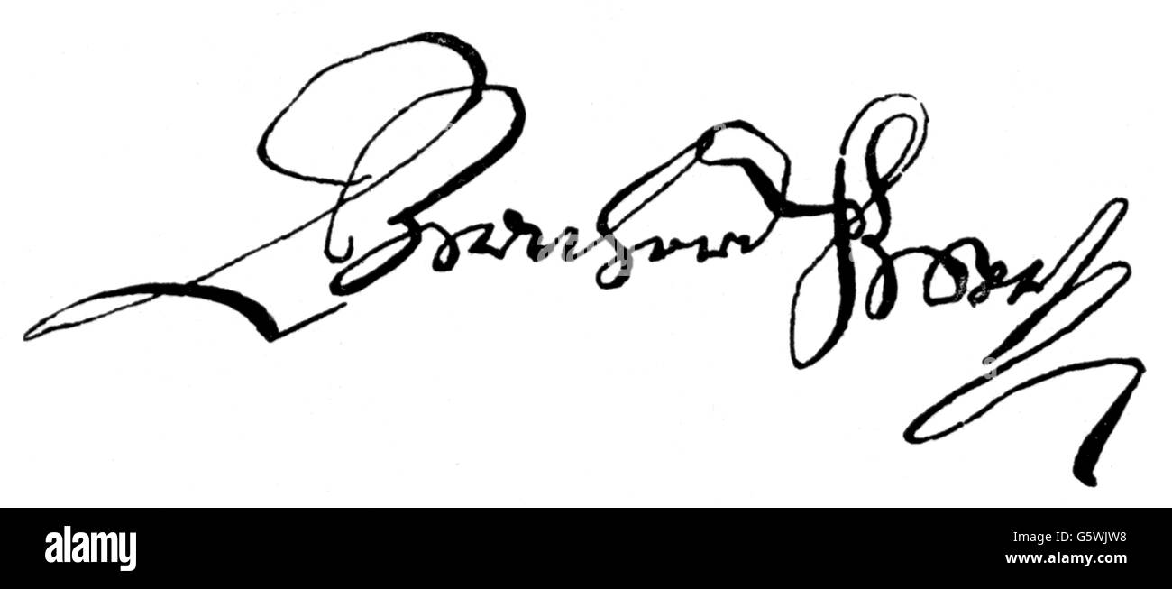 Bernard, 16.8.1604 - 18.7.1639, duc de Saxe-Weimar, général allemand, signature, Banque D'Images