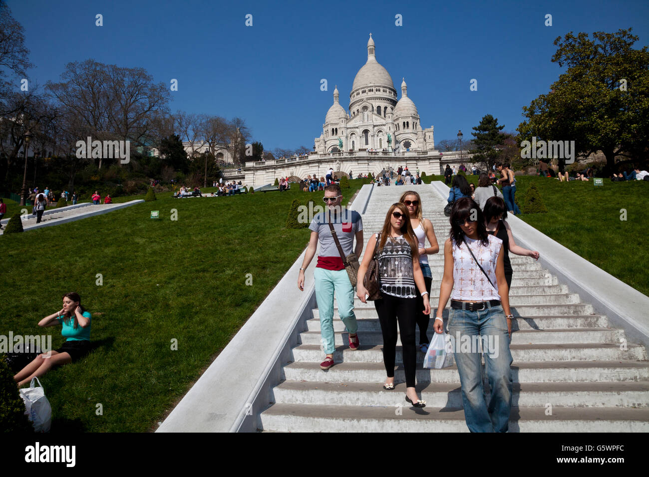 Basilique du Sacré Coeur Basilique du Sacré Coeur de Paris Sacre Coer Paris France Montmartre Banque D'Images