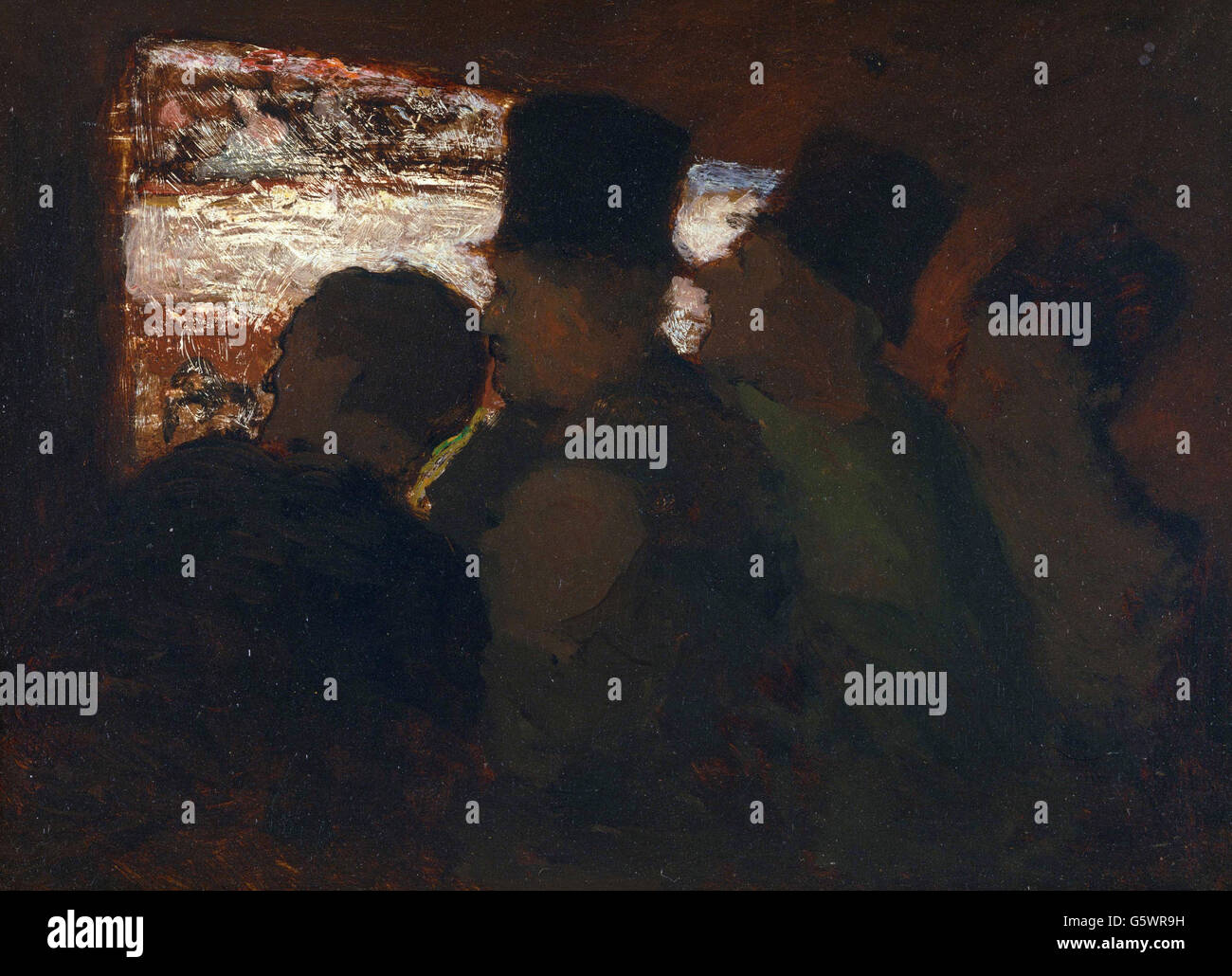 Honoré Daumier - théâtre public - Banque D'Images