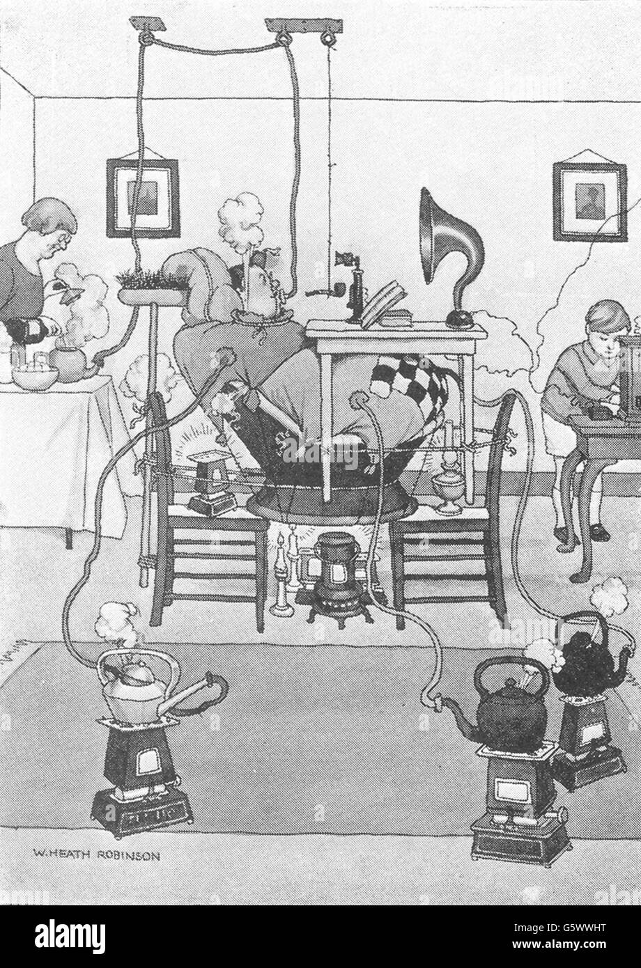 HEATH ROBINSON : Est De luxe dans la maison : un bain turc. Petit, 1935 Banque D'Images