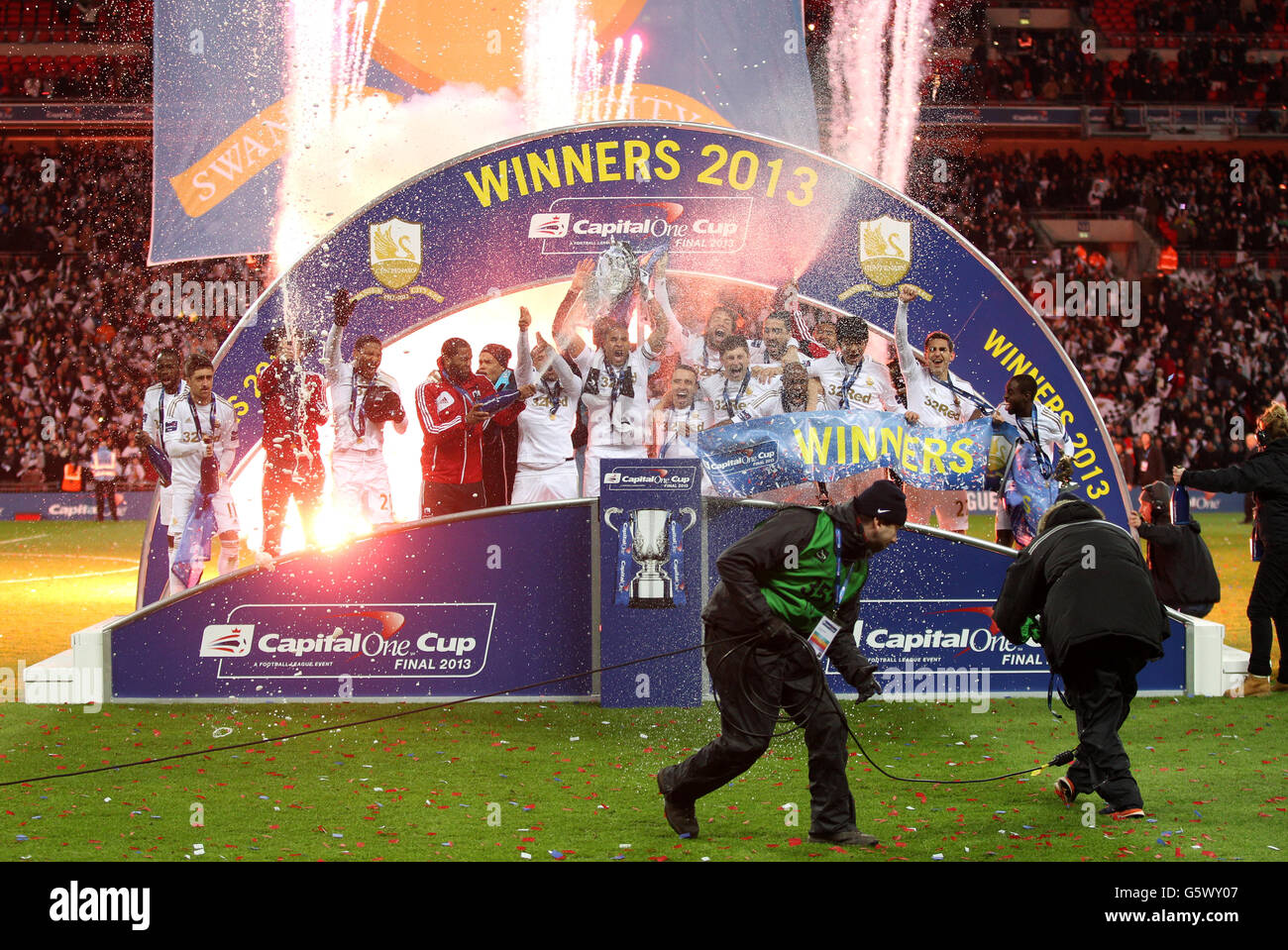 Soccer - Capital One Cup - Final - Bradford City v Swansea City - Stade de Wembley Banque D'Images
